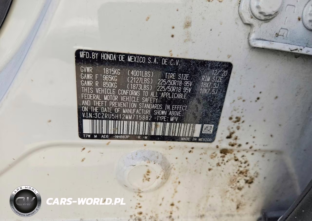 2021 Honda Hr-V Sport VIN:3CZRU5H12MM715882 - 13