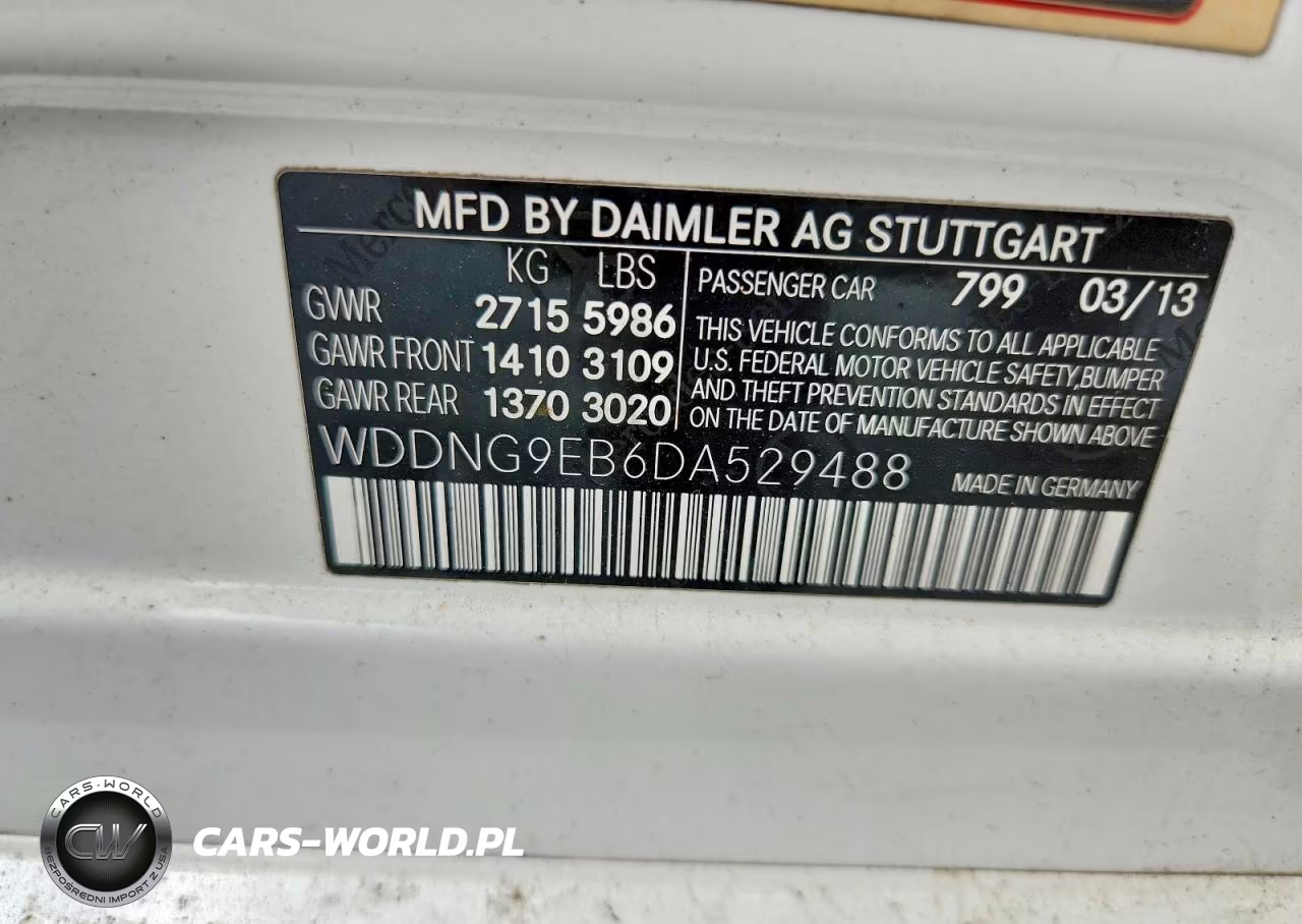 2013 Mercedes-Benz S 550 4Matic VIN:WDDNG9EB6DA529488 - 12