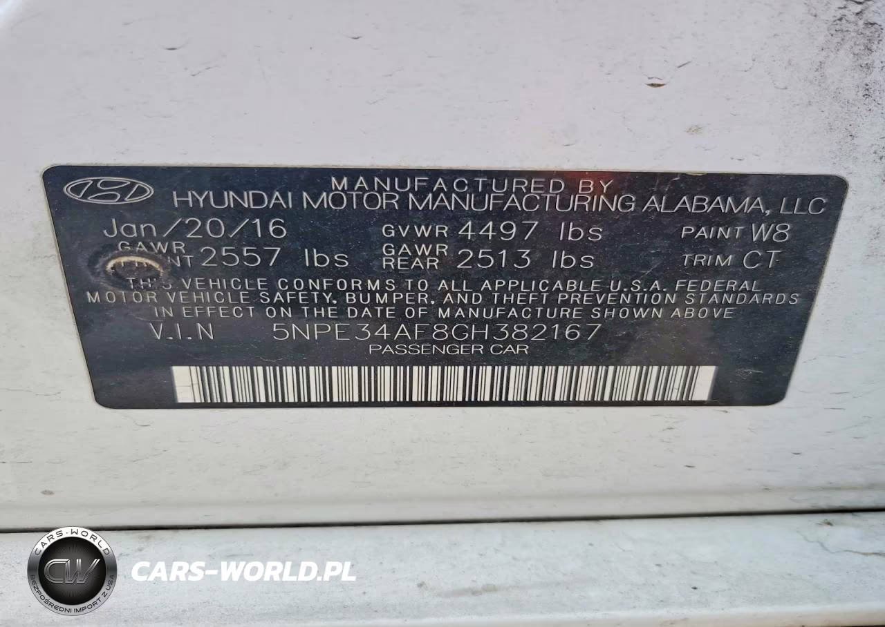 2016 Hyundai Sonata Sport VIN:5NPE34AF8GH382167 - 12