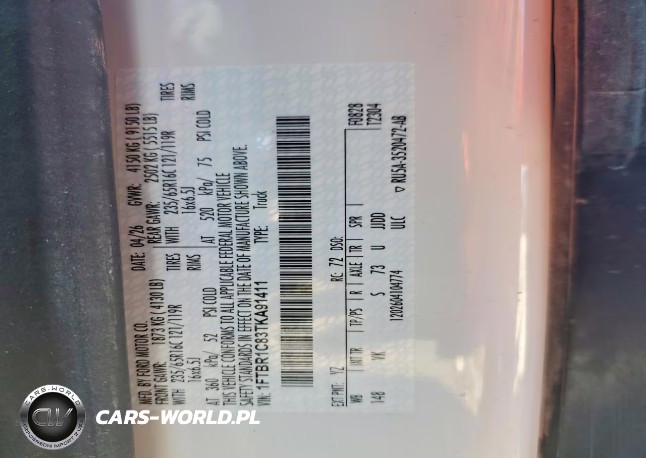 2026 Ford Transit T-250 VIN:1FTBR1C83TKA91411 - 13