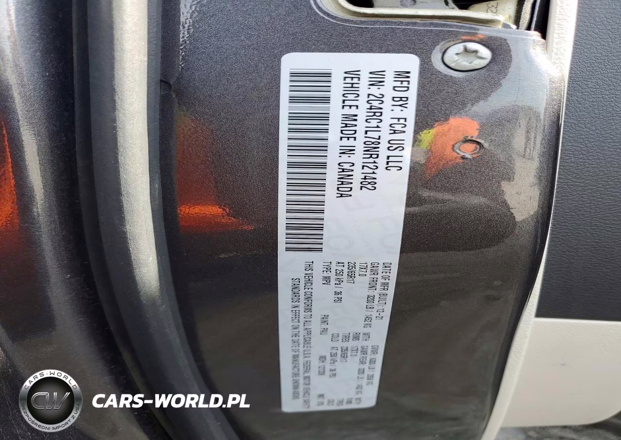2022 Chrysler Pacifica Hybrid Touring L VIN:2C4RC1L78NR121482 - 13