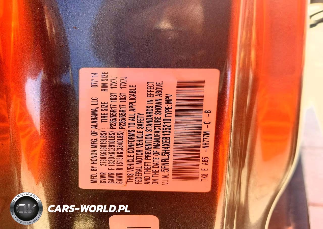 2014 Honda Odyssey Ex VIN:5FNRL5H4XEB135210 - 13