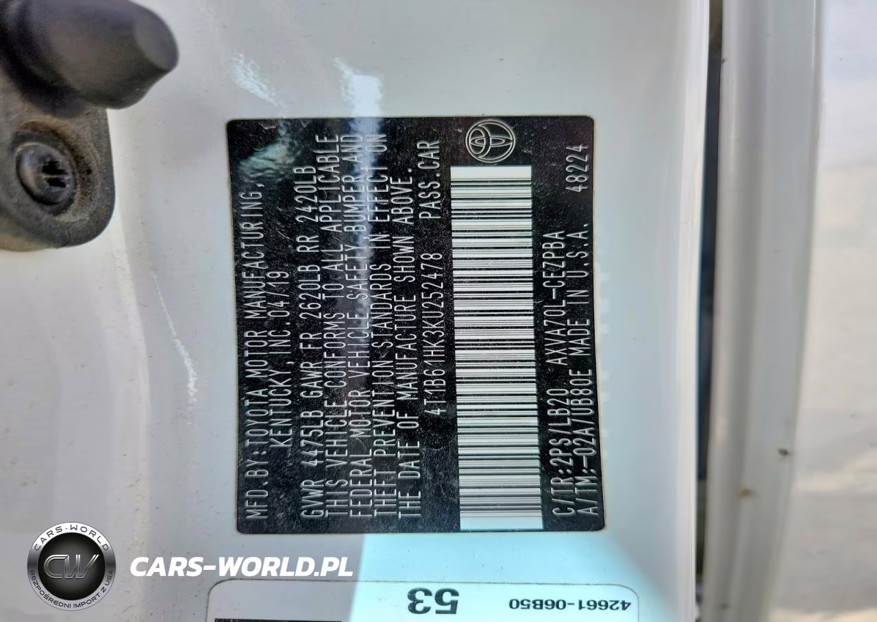 2019 Toyota Camry Xse VIN:4T1B61HK3KU252478 - 12