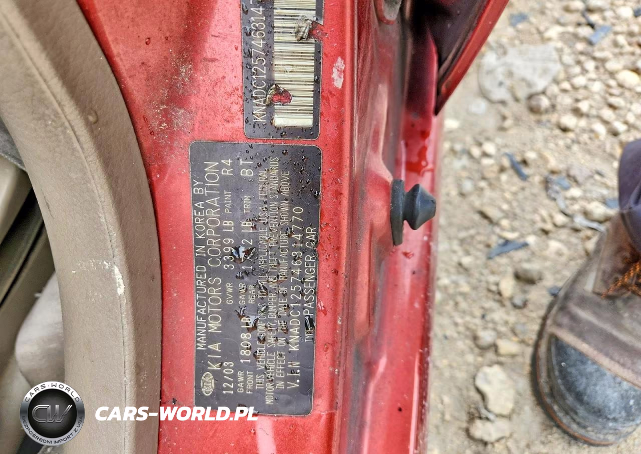2004 Kia Rio Base VIN:KNADC125746314770 - 12