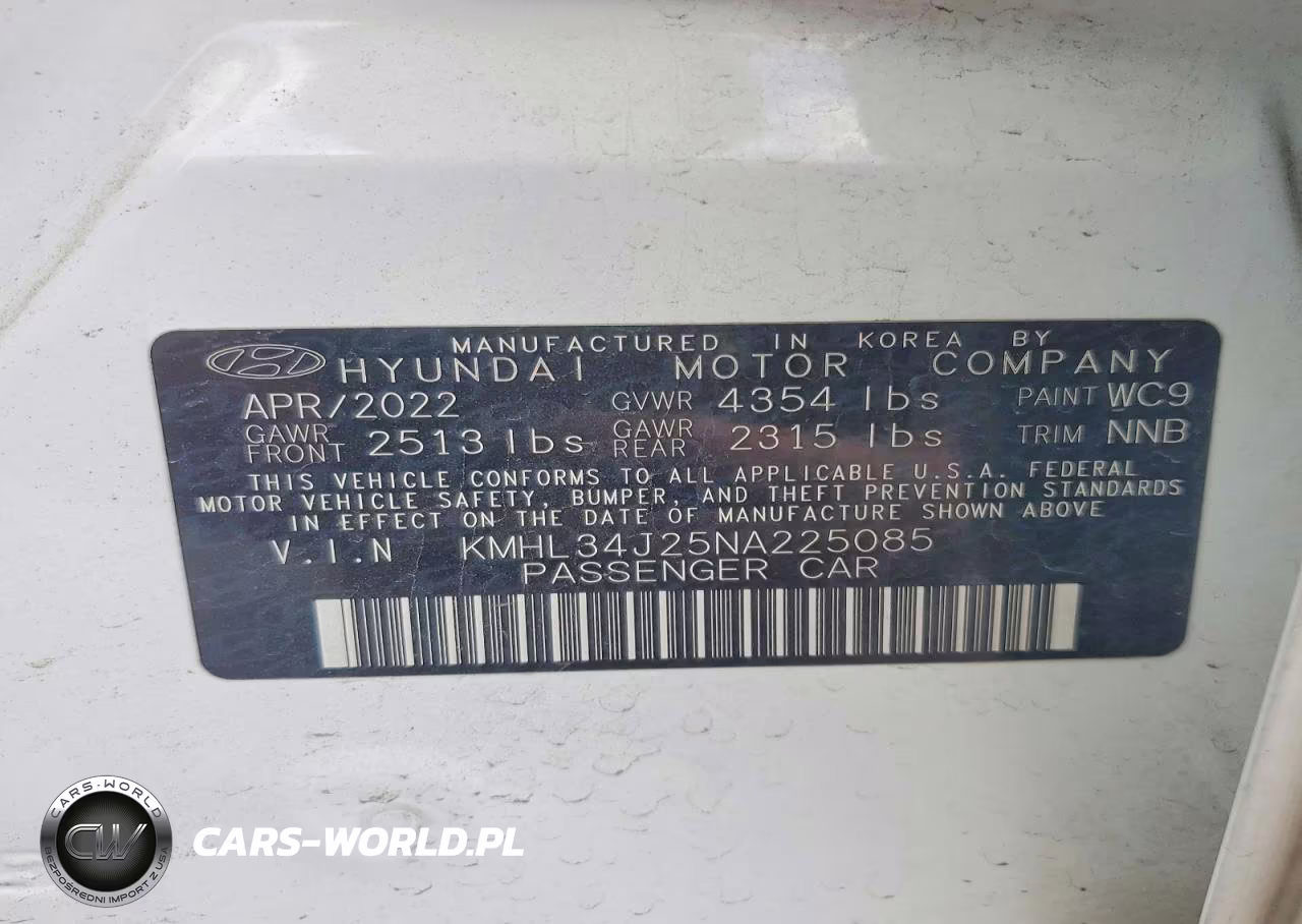 2022 Hyundai Sonata Limited VIN:KMHL34J25NA225085 - 12