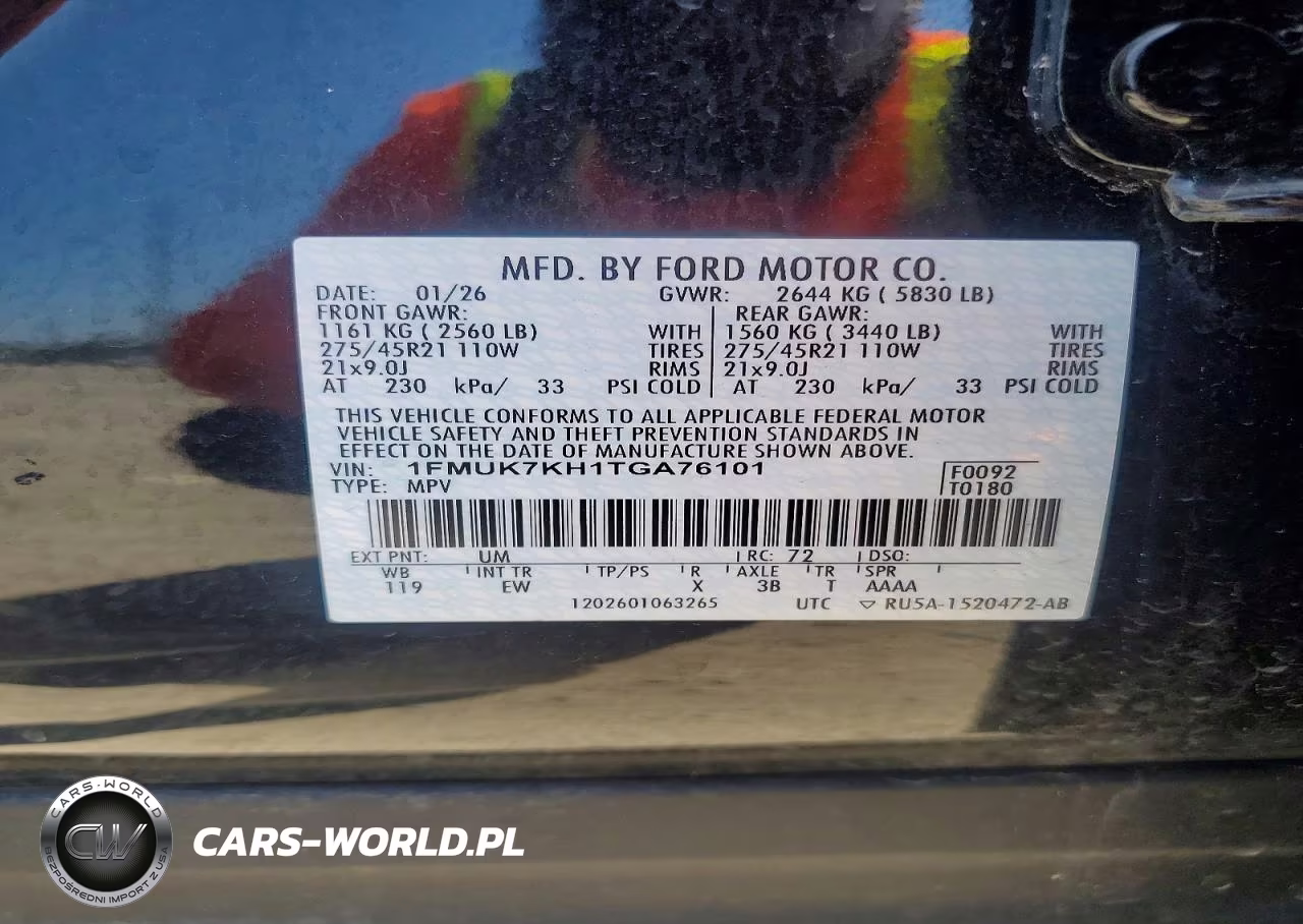 2026 Ford Explorer St-Line VIN:1FMUK7KH1TGA76101 - 13