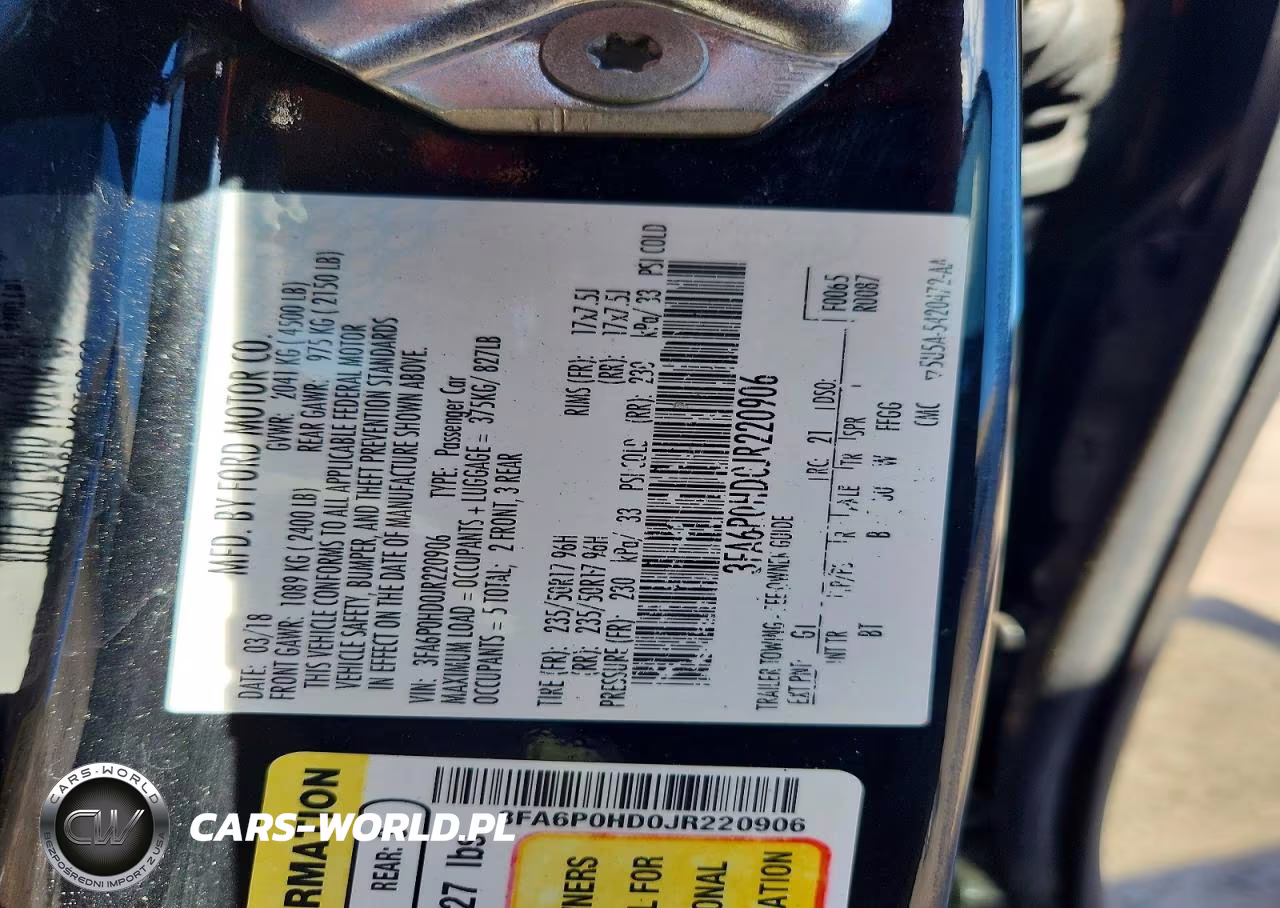 2018 Ford Fusion Se VIN:3FA6P0HD0JR220906 - 12