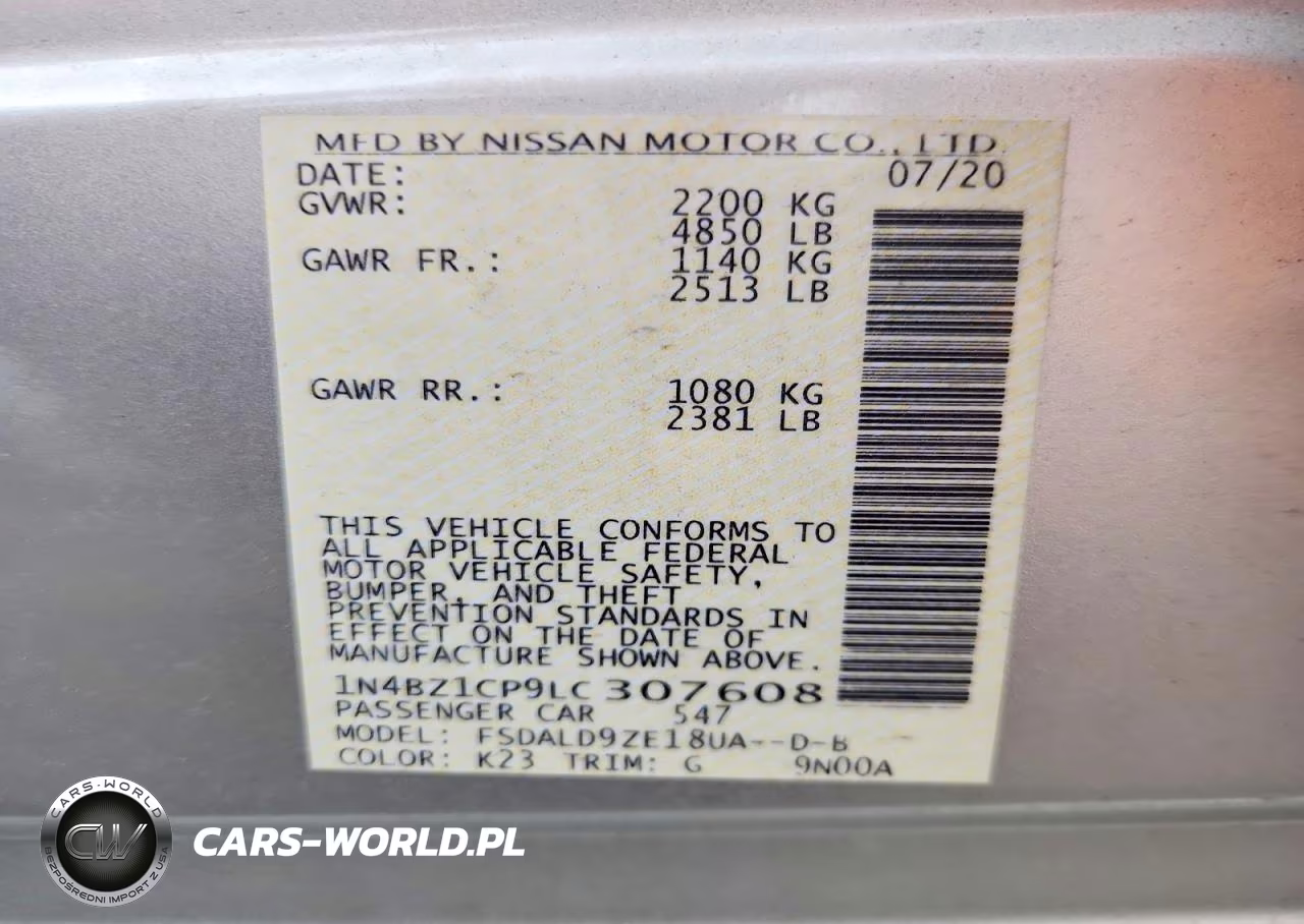 2020 Nissan Leaf Sv Plus VIN:1N4BZ1CP9LC307608 - 12