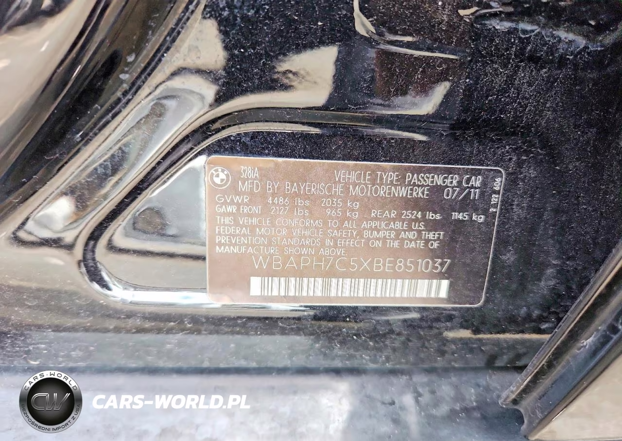 2011 BMW 328 I VIN:WBAPH7C5XBE851037 - 12