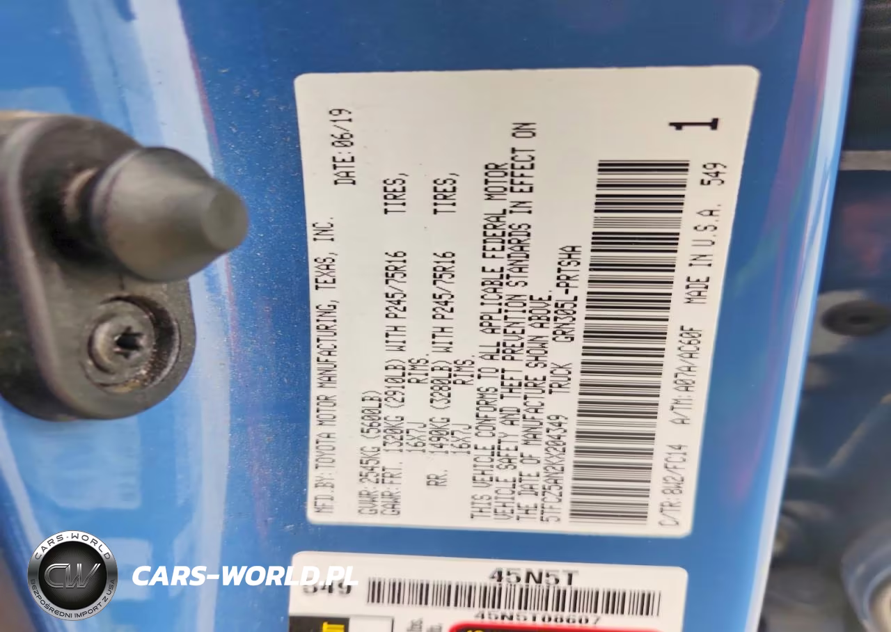 2019 Toyota Tacoma Sr5 V6 VIN:5TFCZ5AN2KX204349 - 13