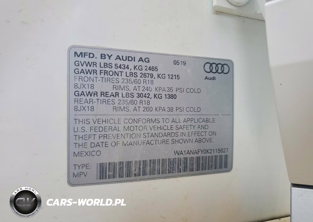 2019 Audi Q5 Premium VIN:WA1ANAFY0K2115627 - 14