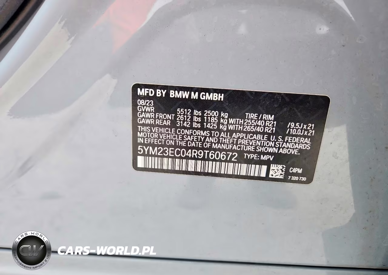 2024 BMW X4 M VIN:5YM23EC04R9T60672 - 13