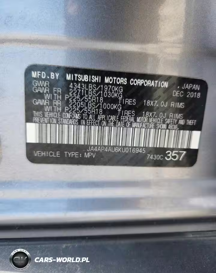 2019 Mitsubishi Outlander Sport Se VIN:JA4AP4AU6KU016945 - 14