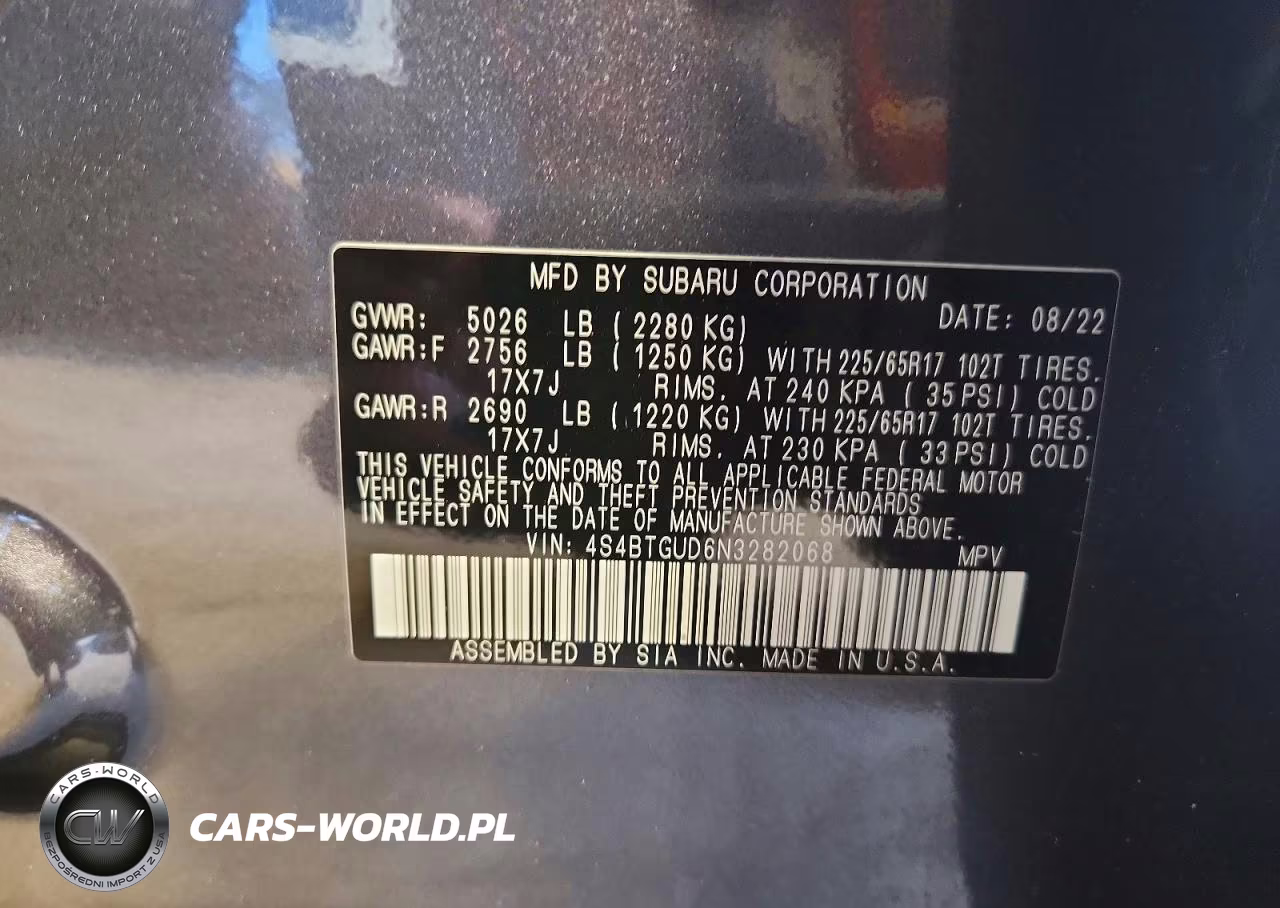 2022 Subaru Outback Wilderness VIN:4S4BTGUD6N3282068 - 12
