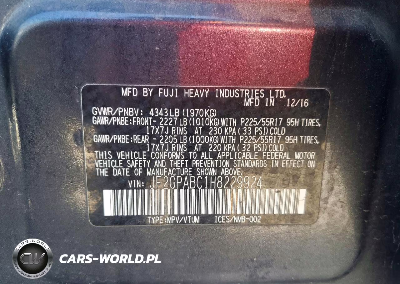 2017 Subaru Crosstrek Premium VIN:JF2GPABC1H8229924 - 14