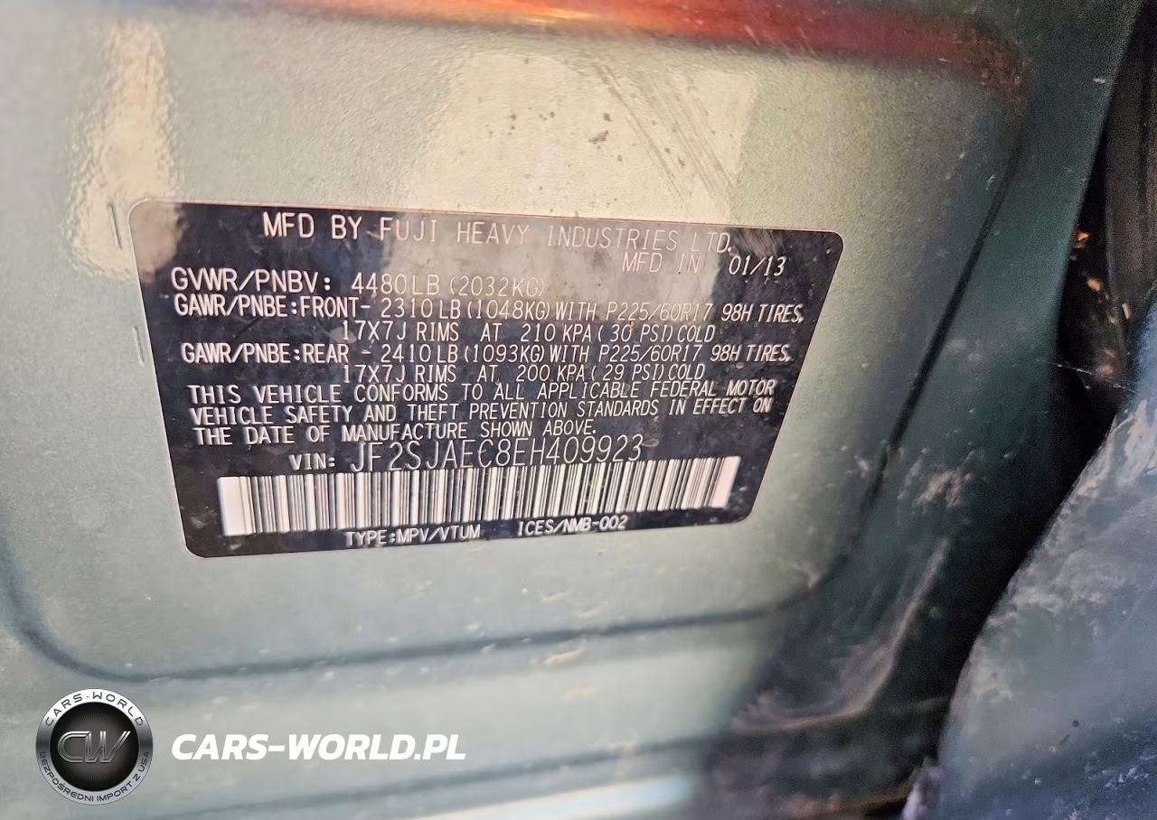 2014 Subaru Forester 2.5I Premium VIN:JF2SJAEC8EH409923 - 12