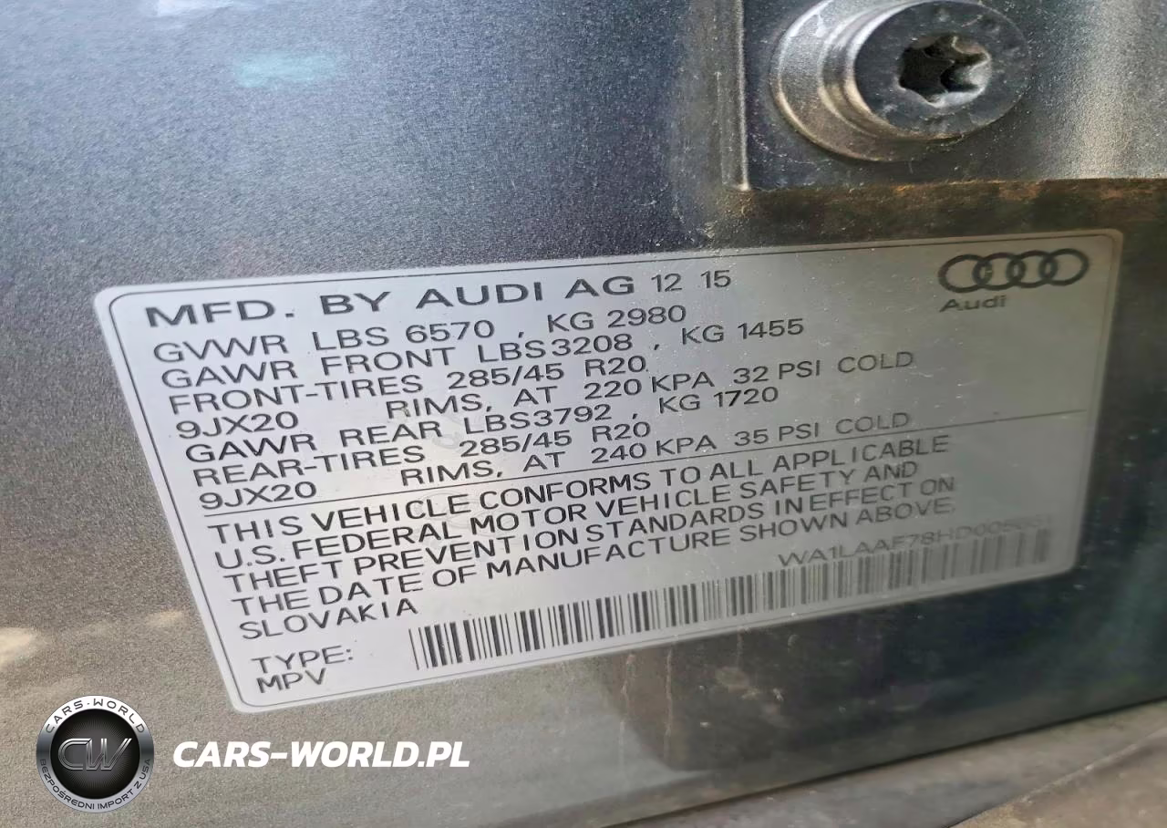 2017 Audi Q7 Premium Plus VIN:WA1LAAF78HD005661 - 13
