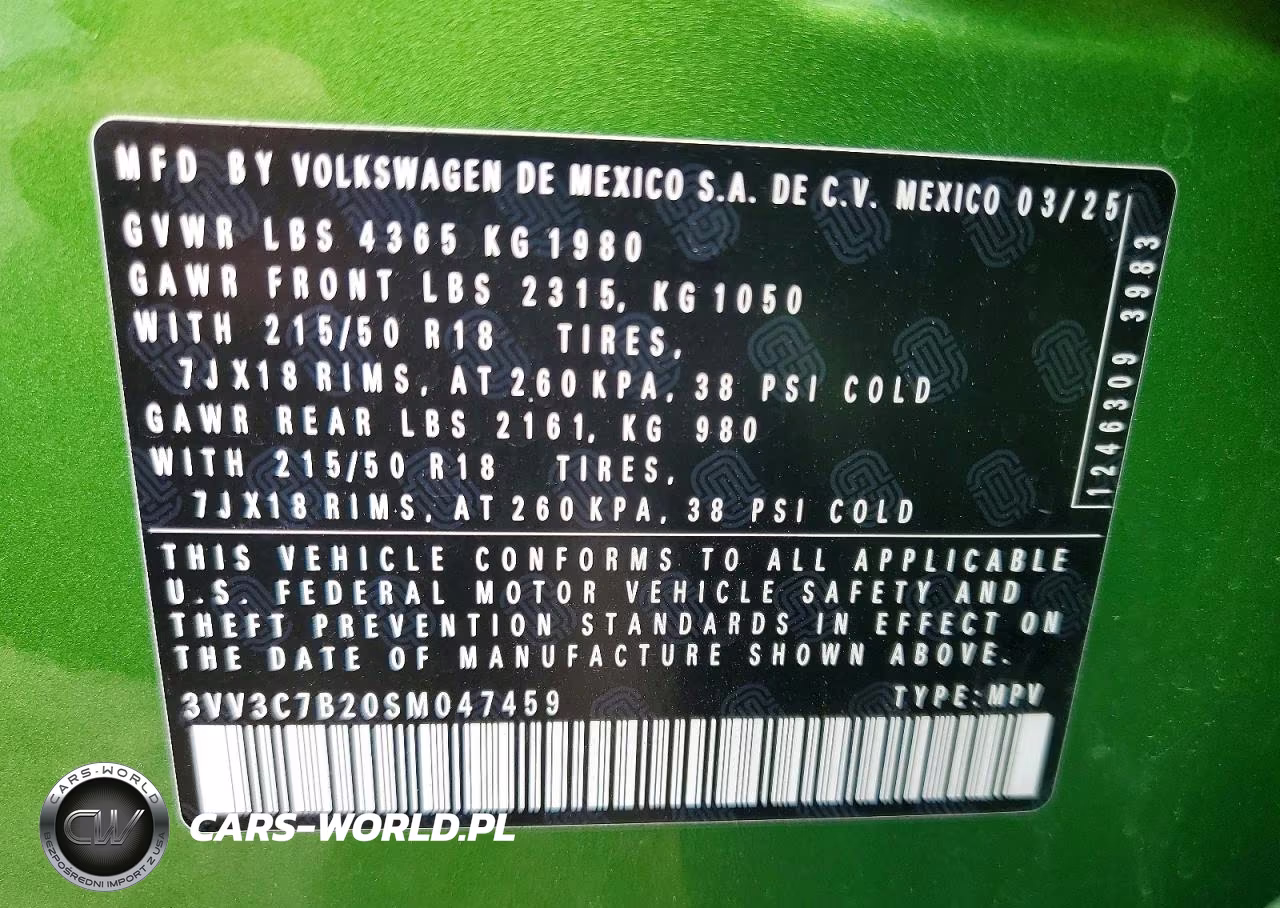 2025 Volkswagen Taos Se Black VIN:3VV3C7B20SM047459 - 14