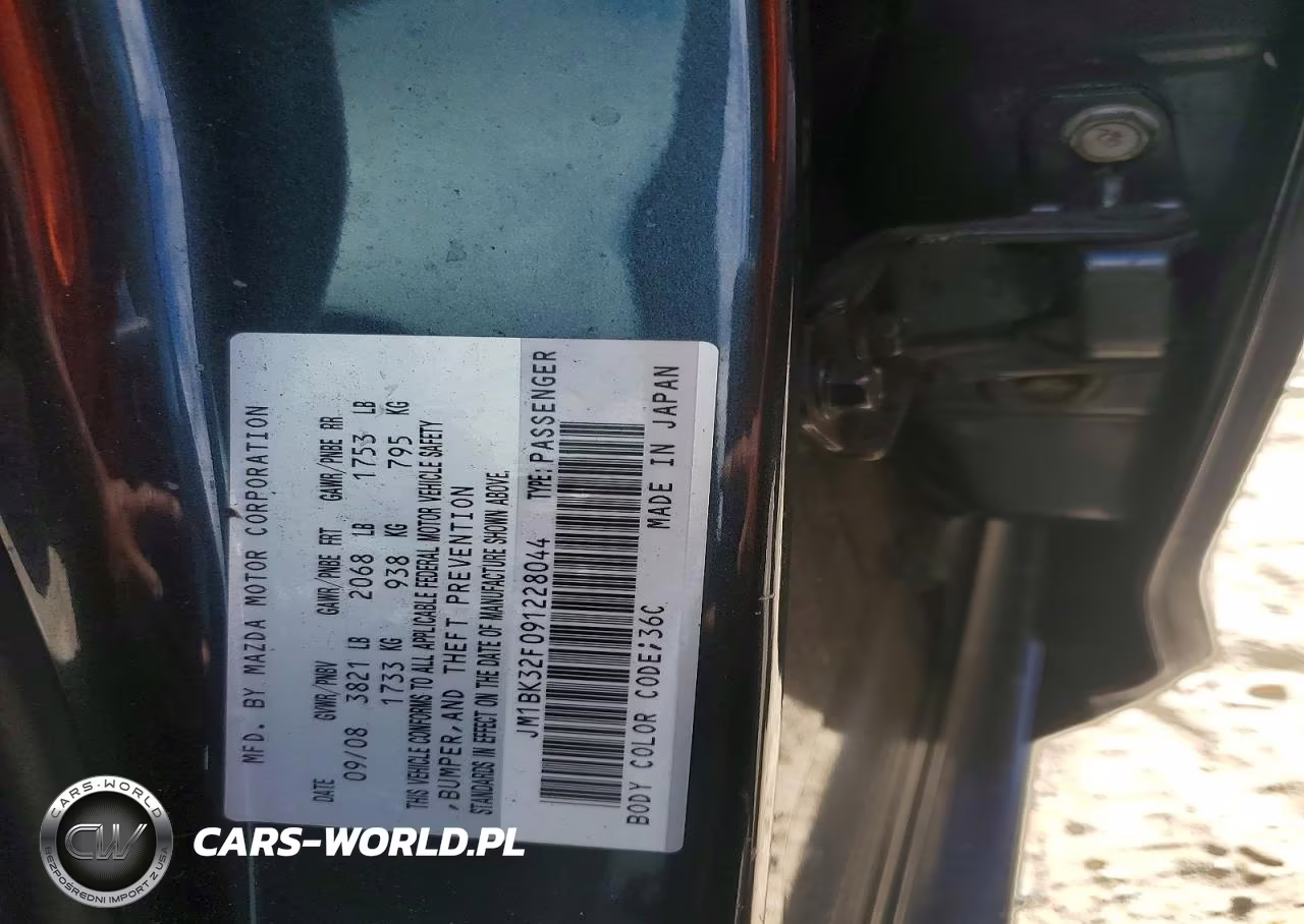 2009 Mazda 3 I VIN:JM1BK32F091228044 - 12
