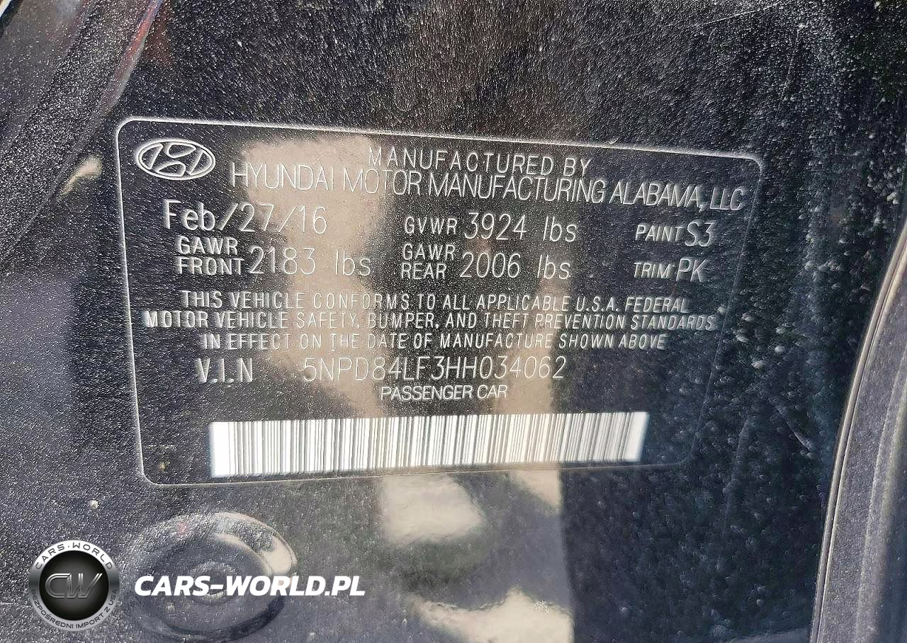 2017 Hyundai Elantra Se VIN:5NPD84LF3HH034062 - 12