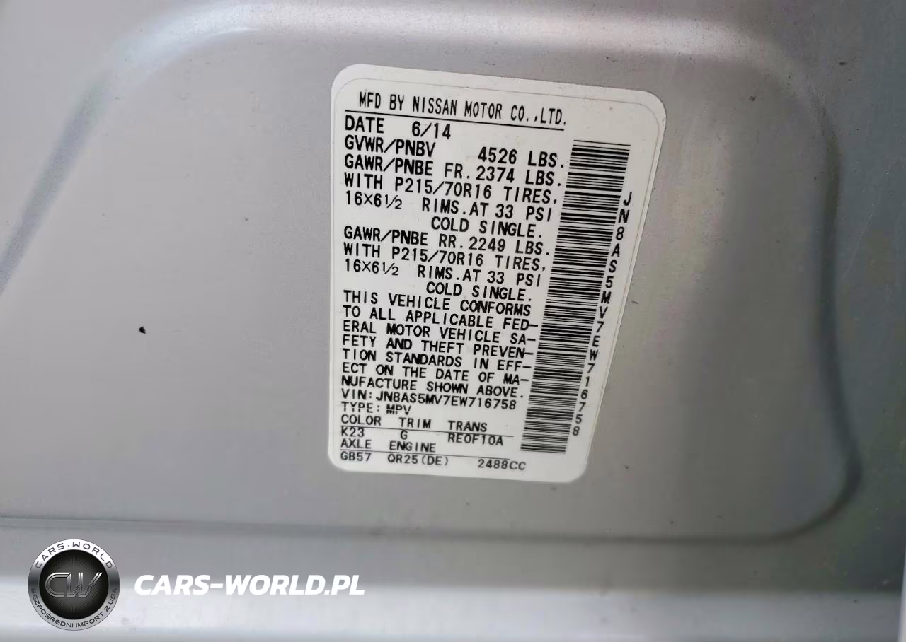 2014 Nissan Rogue Select S VIN:JN8AS5MV7EW716758 - 13