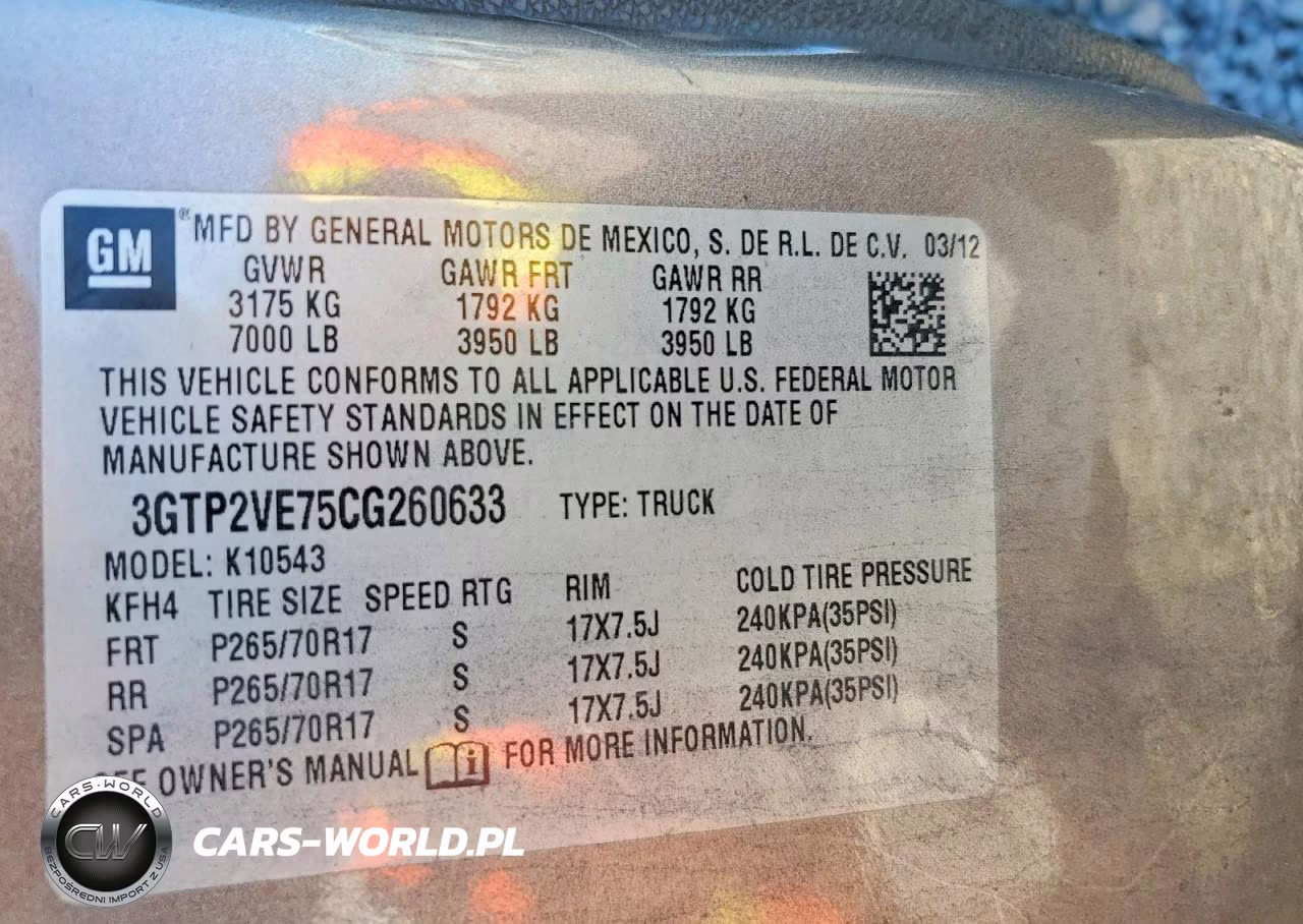 2012 GMC Sierra K1500 Sle VIN:3GTP2VE75CG260633 - 12