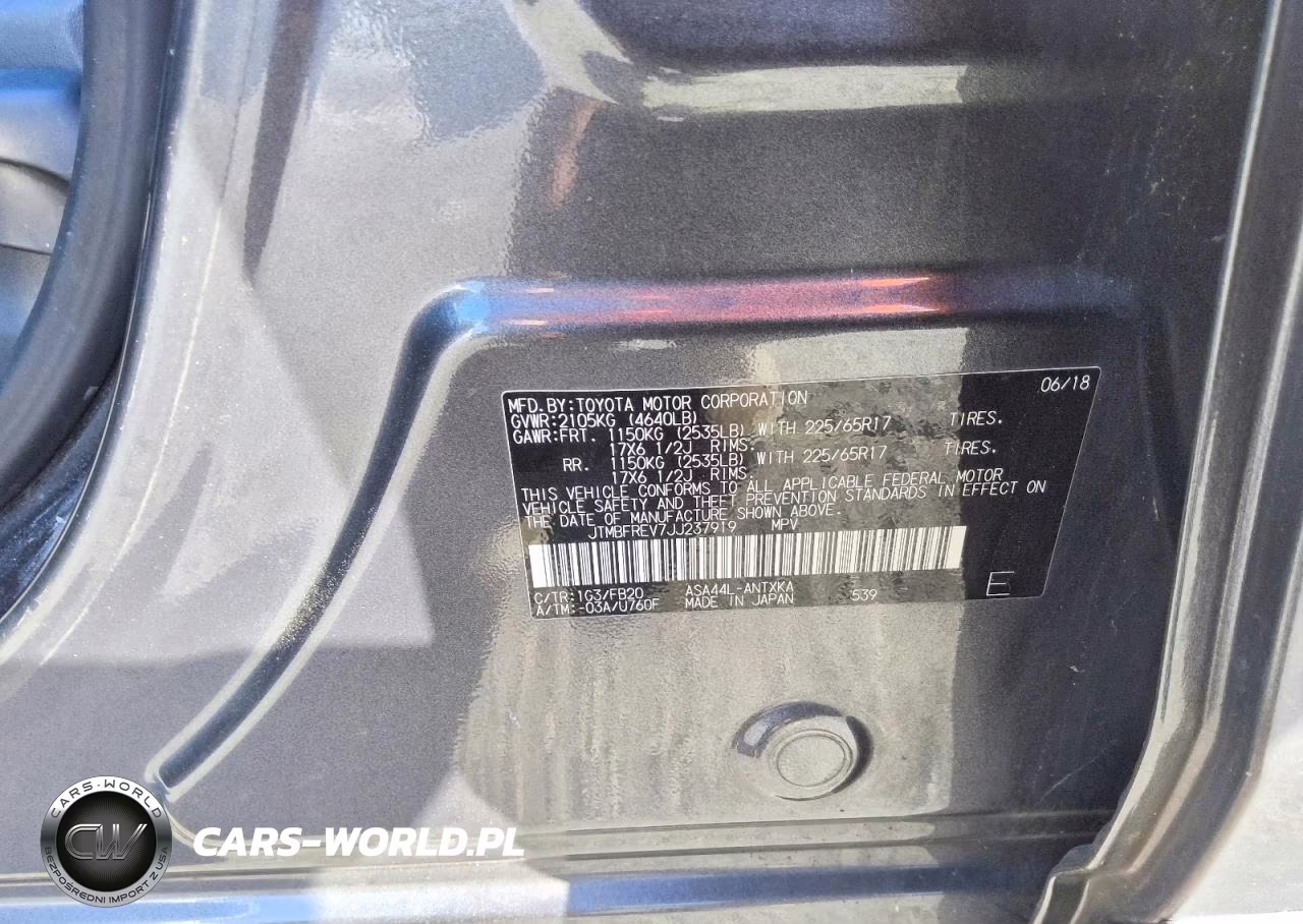 2018 Toyota Rav4 Le VIN:JTMBFREV7JJ237919 - 13