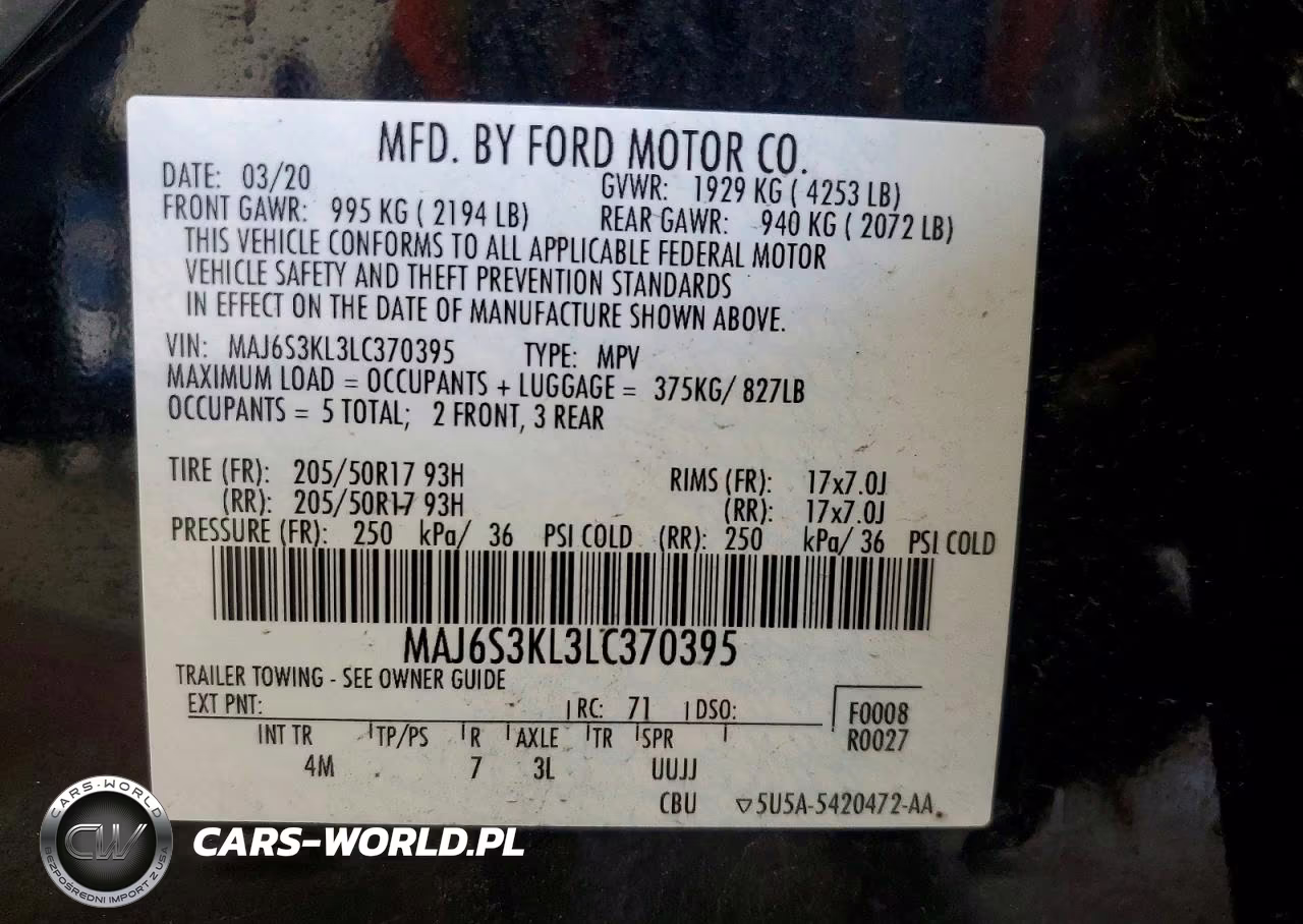2020 Ford Ecosport Titanium VIN:MAJ6S3KL3LC370395 - 13