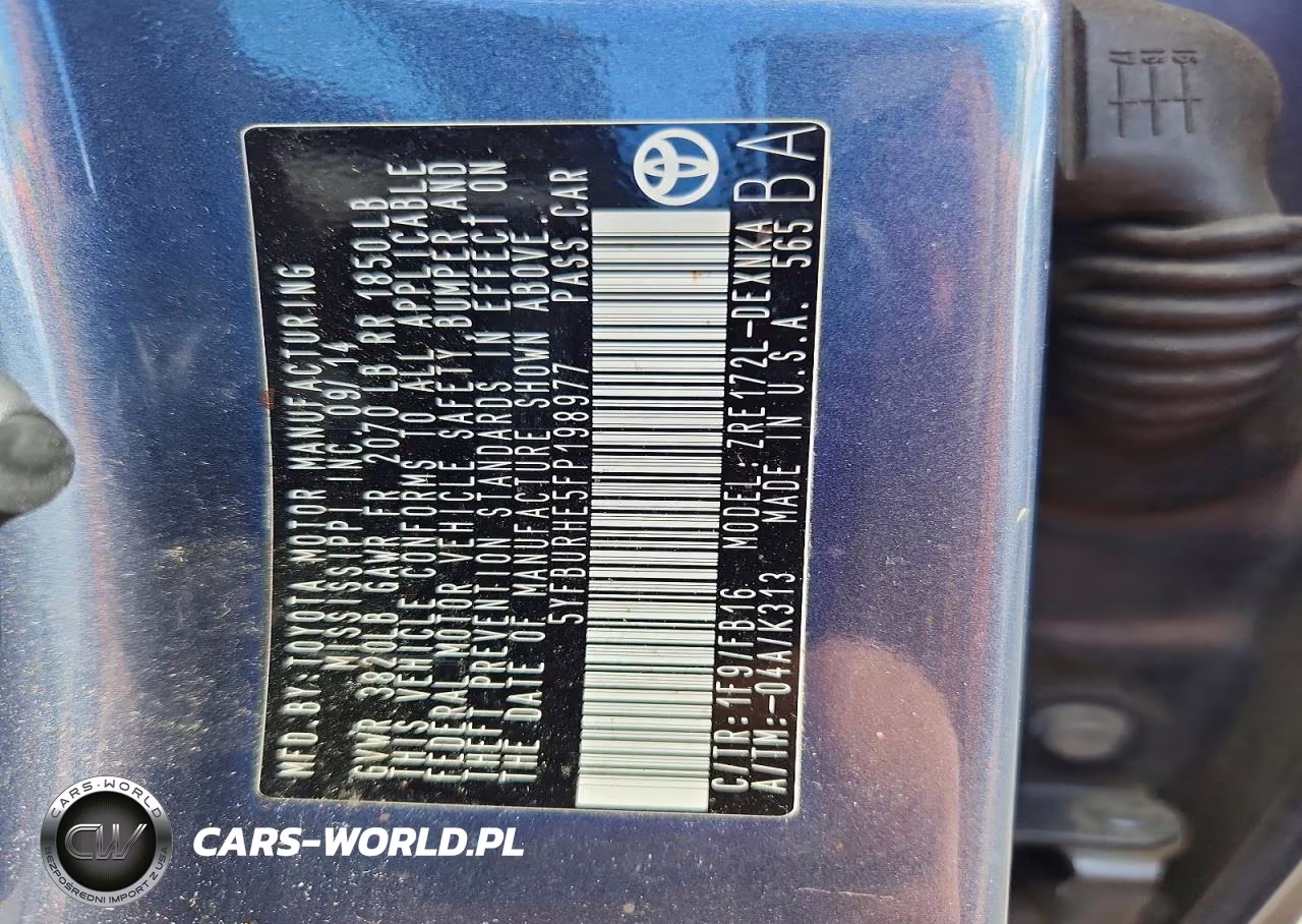 2015 Toyota Corolla L VIN:5YFBURHE5FP198977 - 12