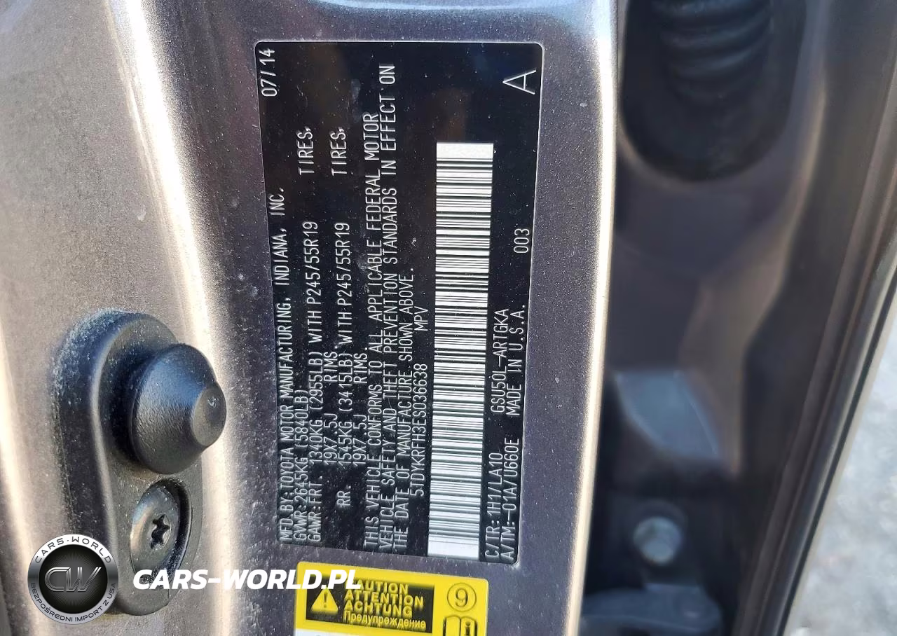 2014 Toyota Highlander Limited VIN:5TDYKRFH3ES036638 - 12