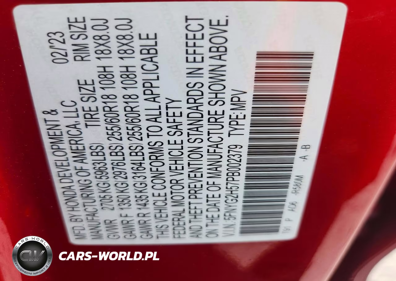 2023 Honda Pilot Exl VIN:5FNYG2H57PB002379 - 14