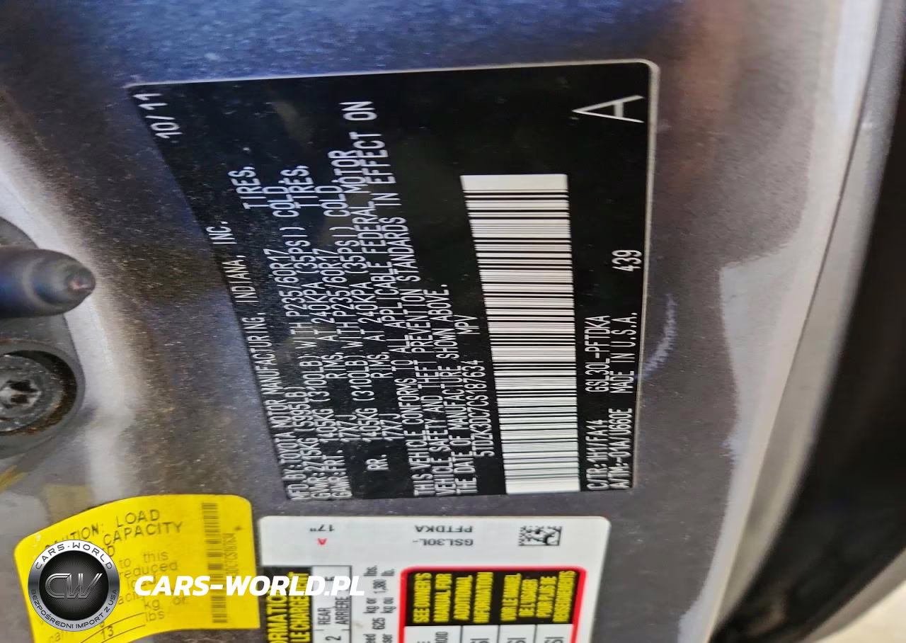 2012 Toyota Sienna Base 7-Passenger VIN:5TDZK3DC7CS187634 - 13