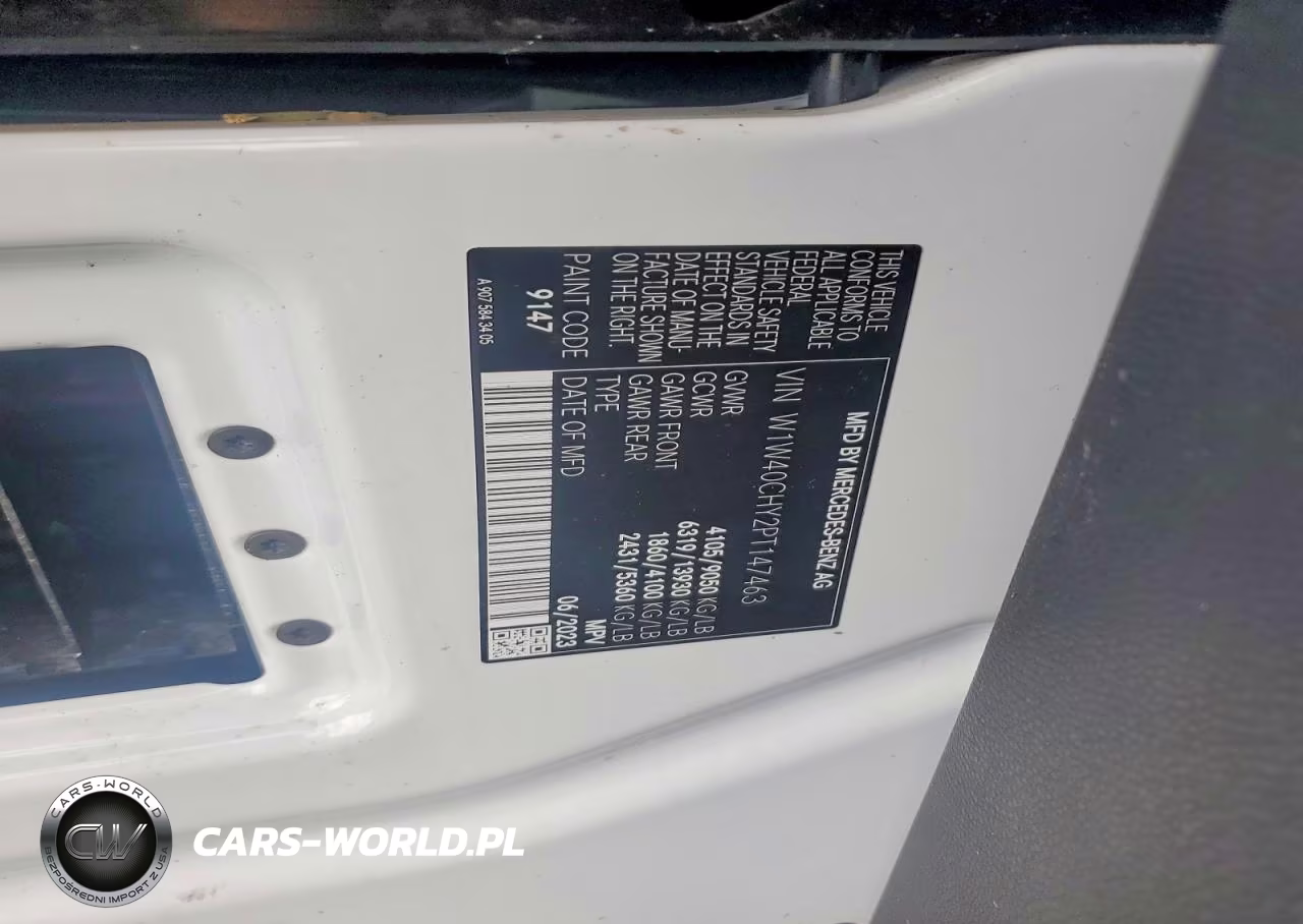 2023 Mercedes-Benz Sprinter 2500 VIN:W1W40CHY2PT147463 - 13