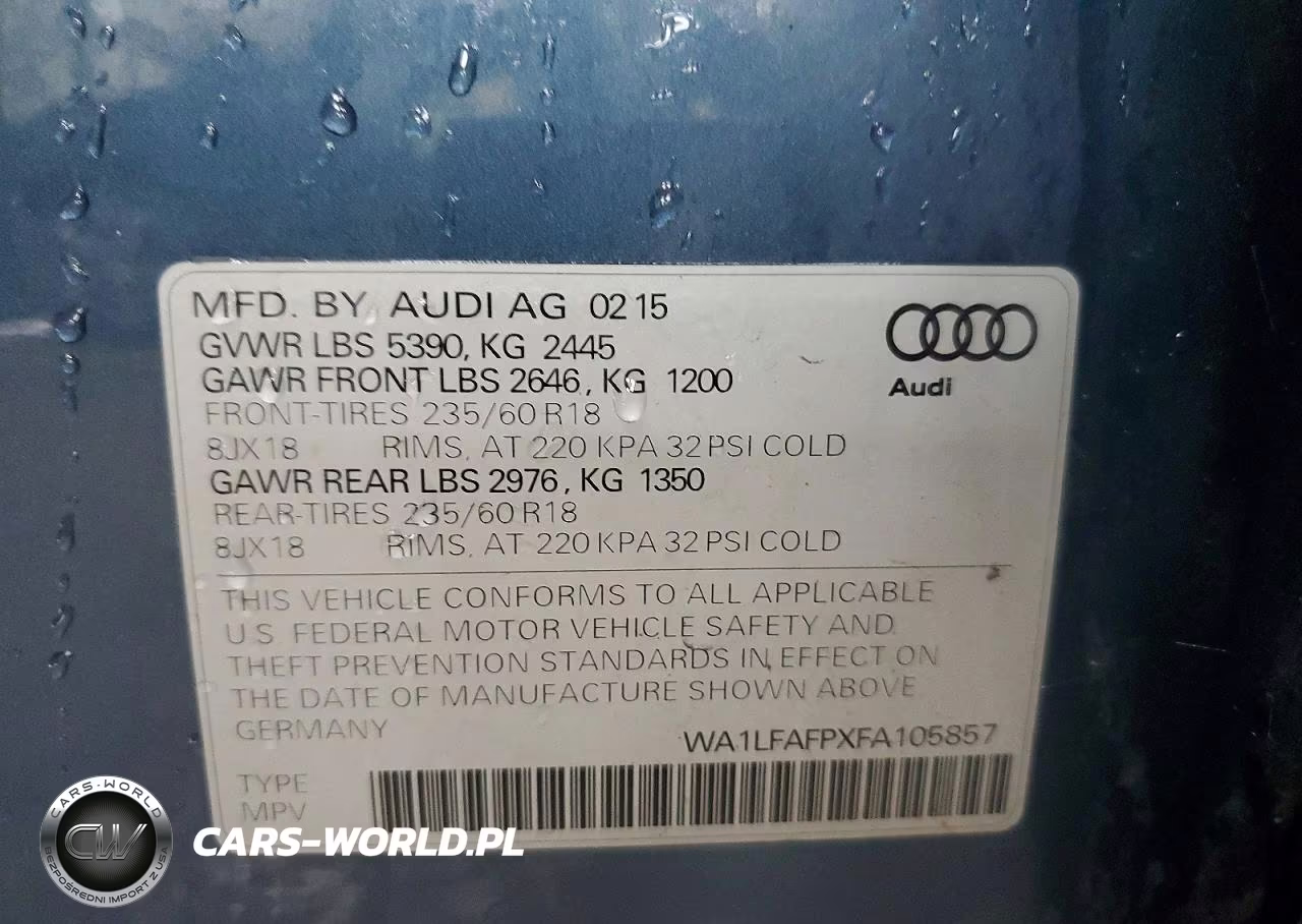 2015 Audi Q5 Premium Plus VIN:WA1LFAFPXFA105857 - 14