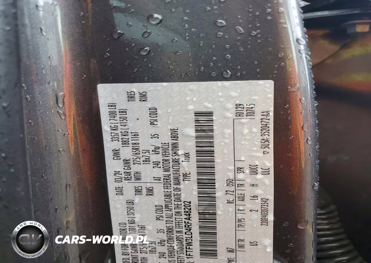 2024 Ford F150 Xlt VIN:1FTFW3LD4RFA48202 - 12