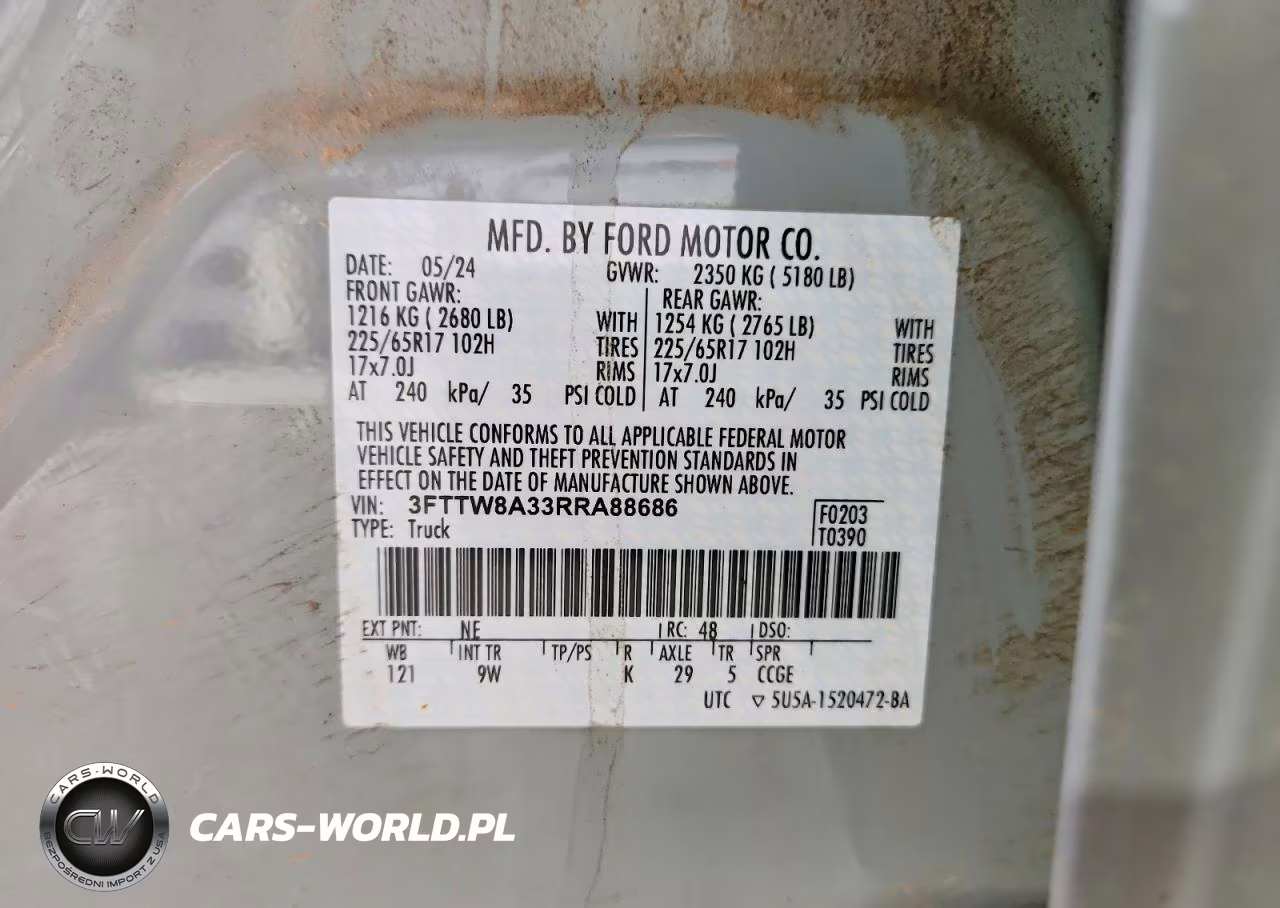 2024 Ford Maverick Xl VIN:3FTTW8A33RRA88686 - 12
