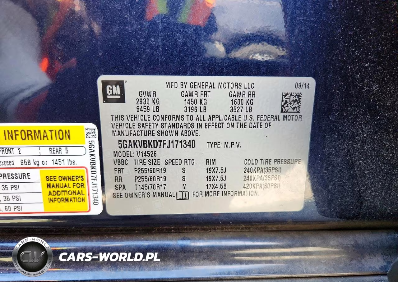 2015 Buick Enclave VIN:5GAKVBKD7FJ171340 - 13