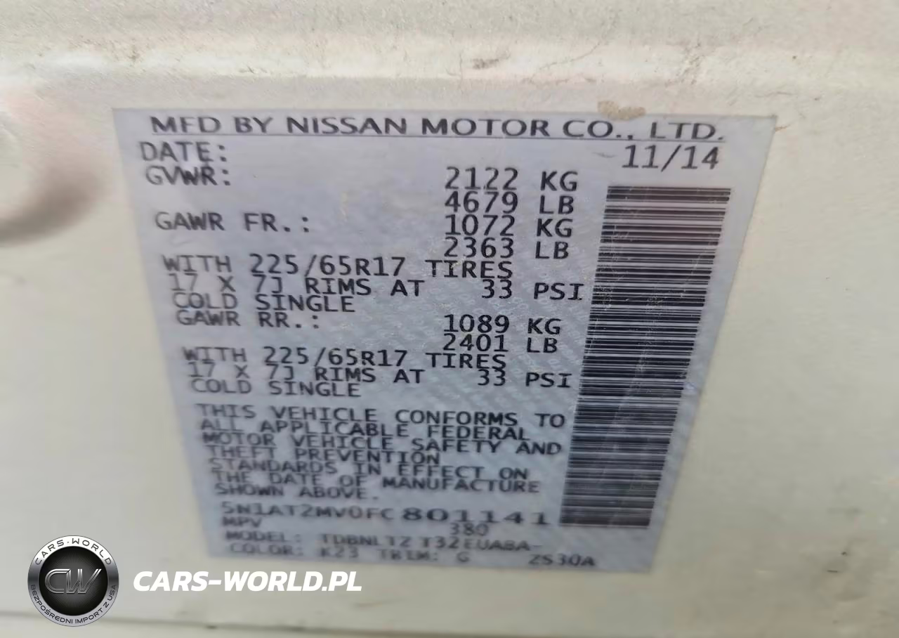 2015 Nissan Rogue Sv VIN:5N1AT2MV0FC801141 - 13
