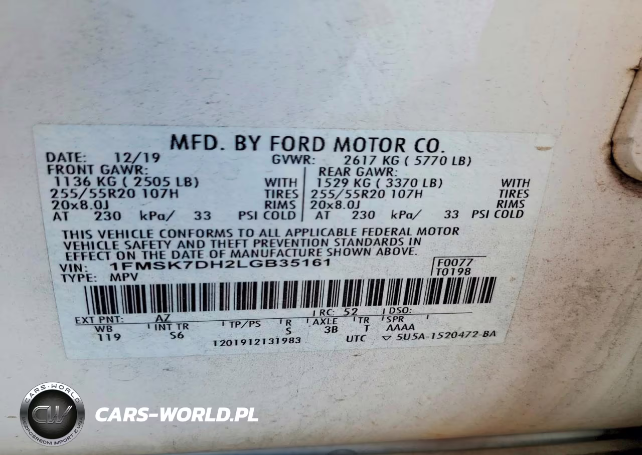 2020 Ford Explorer Xlt VIN:1FMSK7DH2LGB35161 - 14