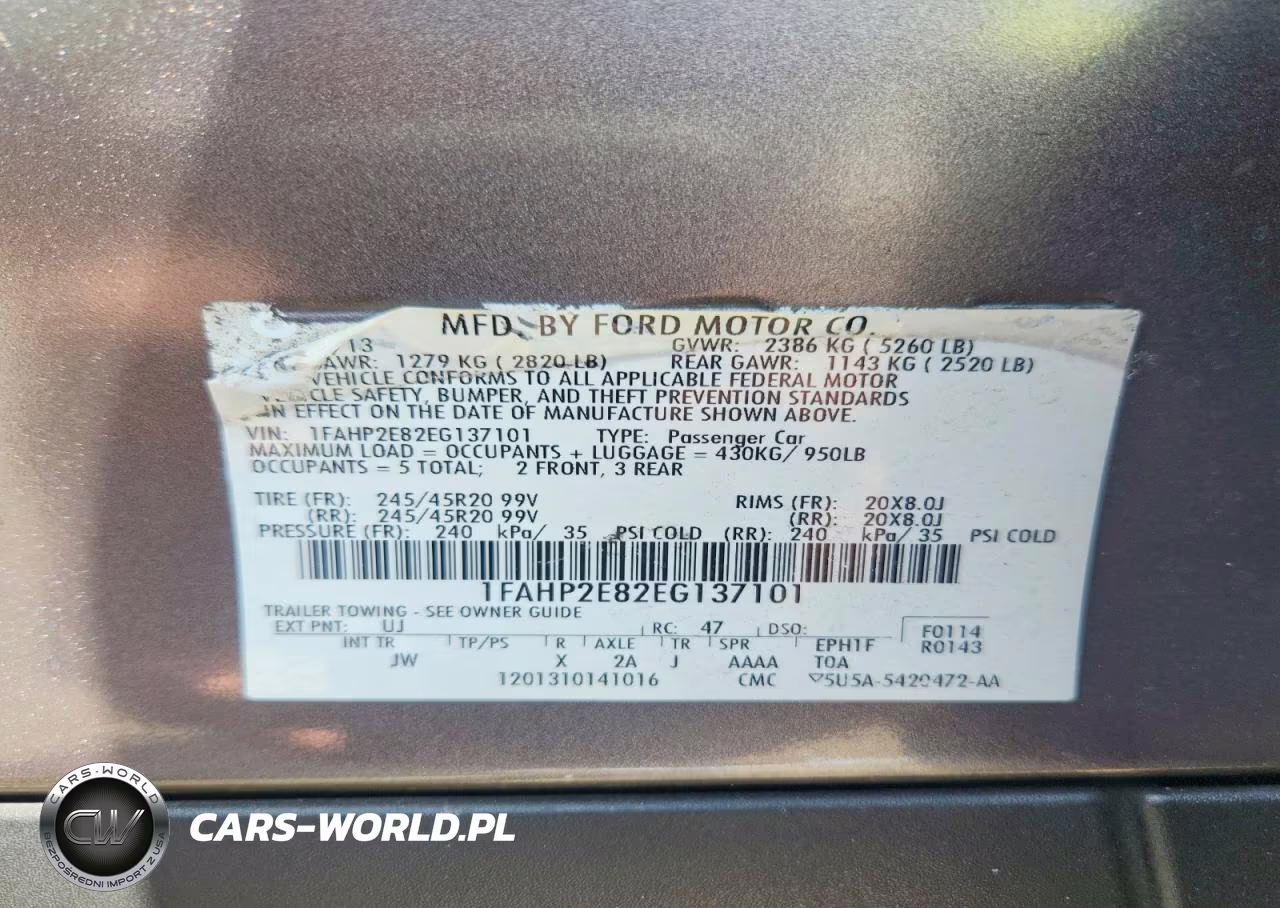 2014 Ford Taurus Sel VIN:1FAHP2E82EG137101 - 12