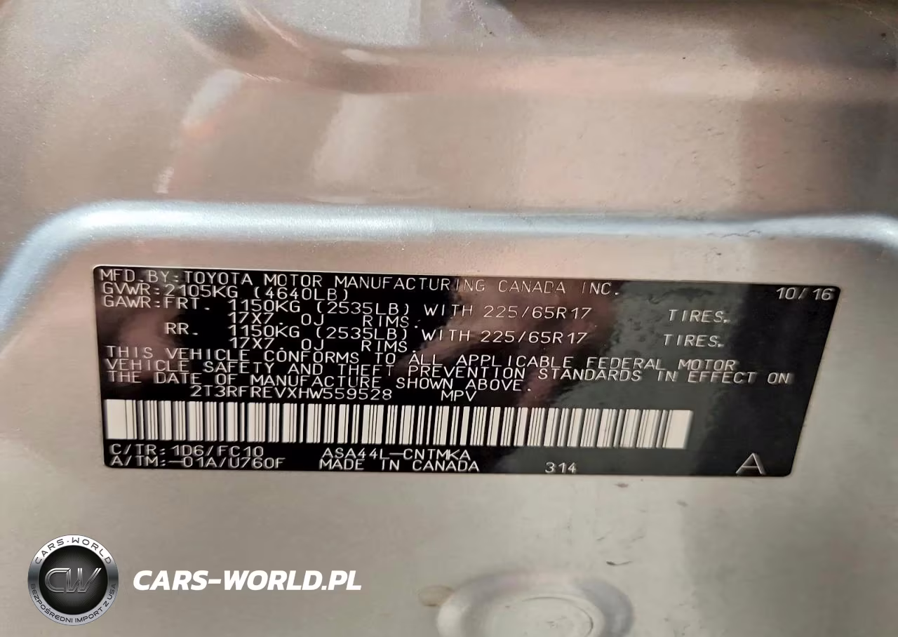 2017 Toyota Rav4 Xle VIN:2T3RFREVXHW559528 - 14