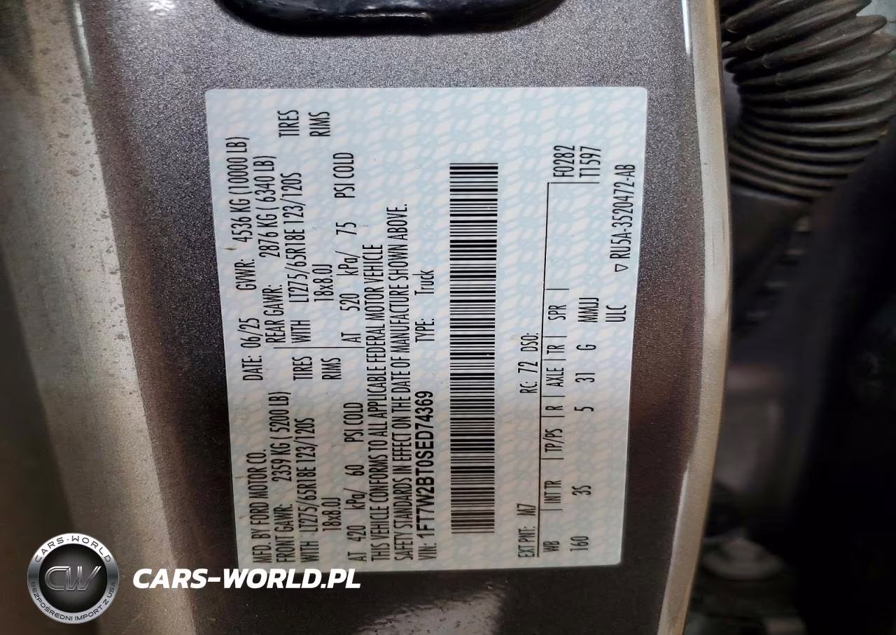 2025 Ford F250 Super Duty VIN:1FT7W2BT0SED74369 - 12