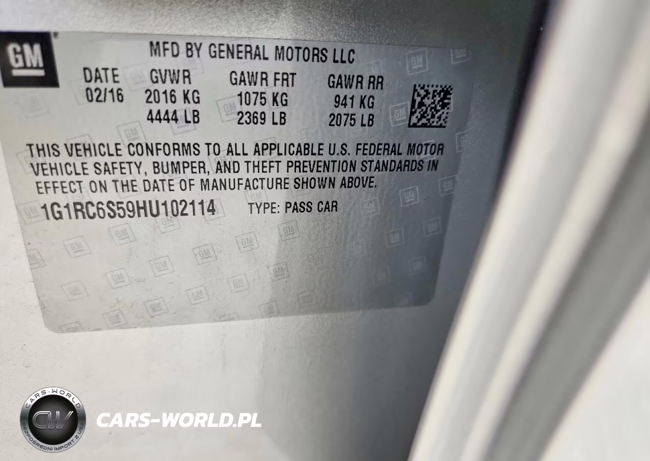 2017 Chevrolet Volt Lt VIN:1G1RC6S59HU102114 - 12
