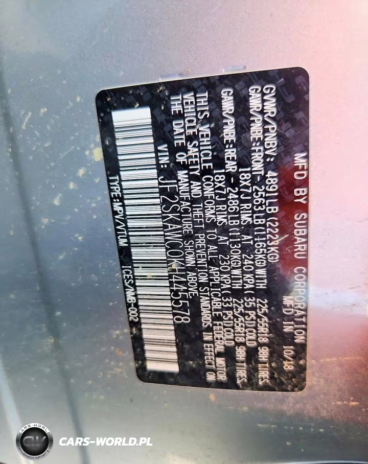 2019 Subaru Forester Touring VIN:JF2SKAWC0KH445578 - 14