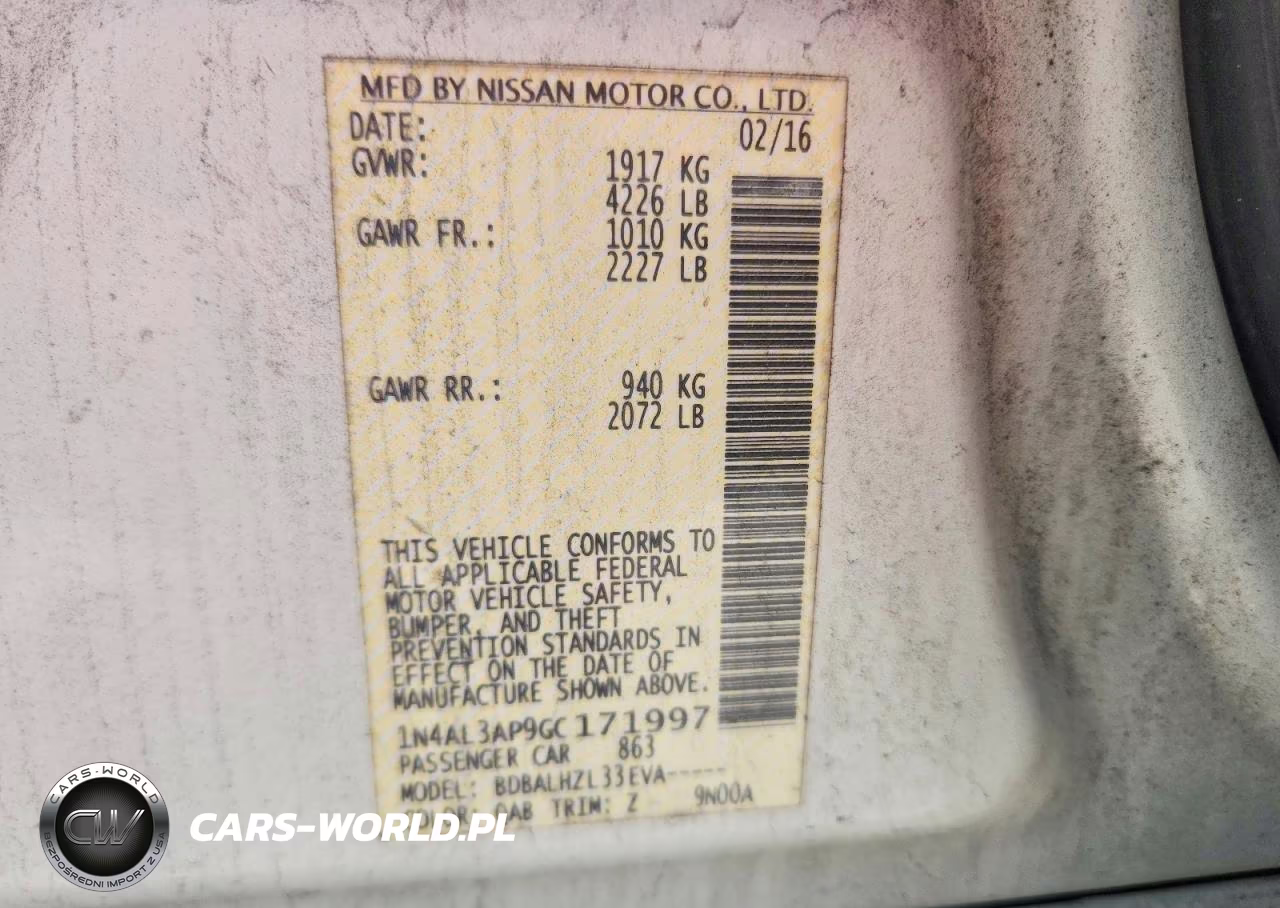 2016 Nissan Altima 2.5 Sr VIN:1N4AL3AP9GC171997 - 13