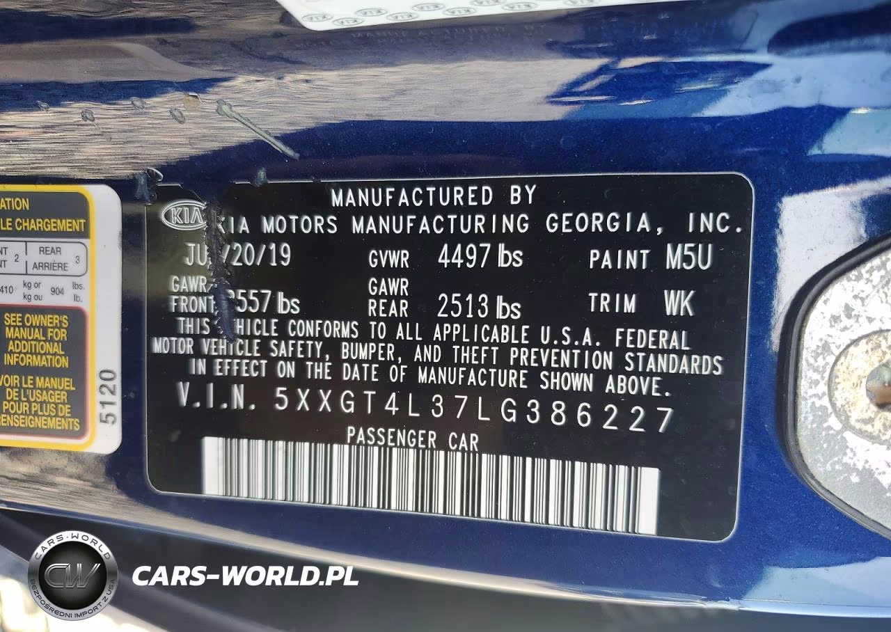 2020 Kia Optima Lx VIN:5XXGT4L37LG386227 - 13