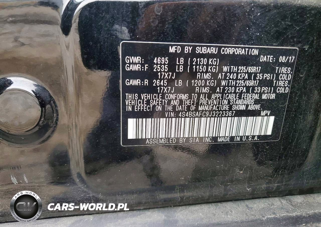 2018 Subaru Outback 2.5I Premium VIN:4S4BSAFC9J3223367 - 13