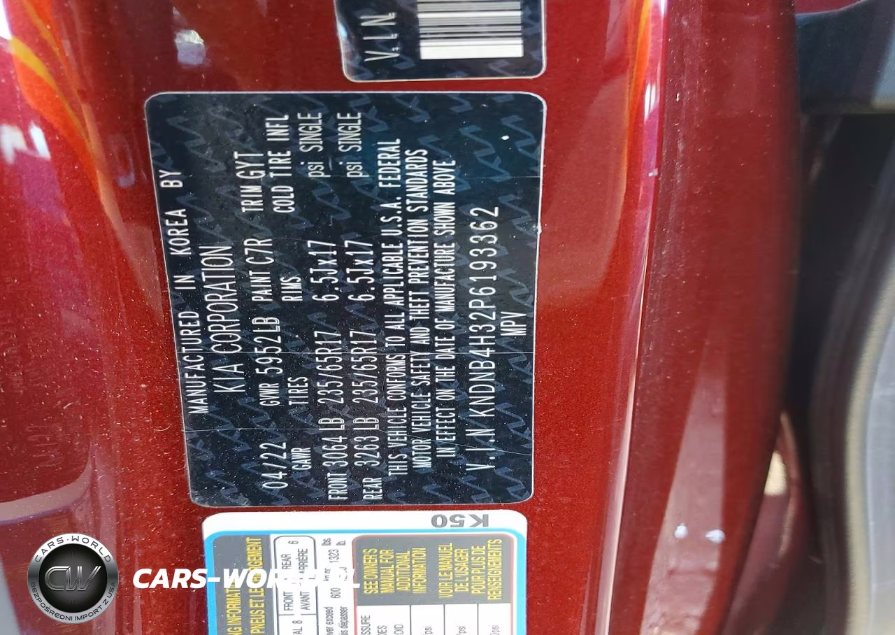 2023 Kia Carnival Lx VIN:KNDNB4H32P6193362 - 13