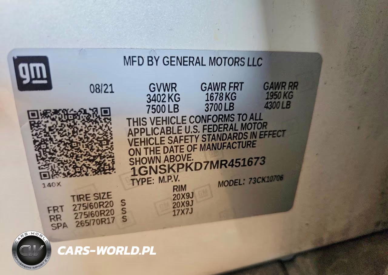 2021 Chevrolet Tahoe K1500 Z71 VIN:1GNSKPKD7MR451673 - 14