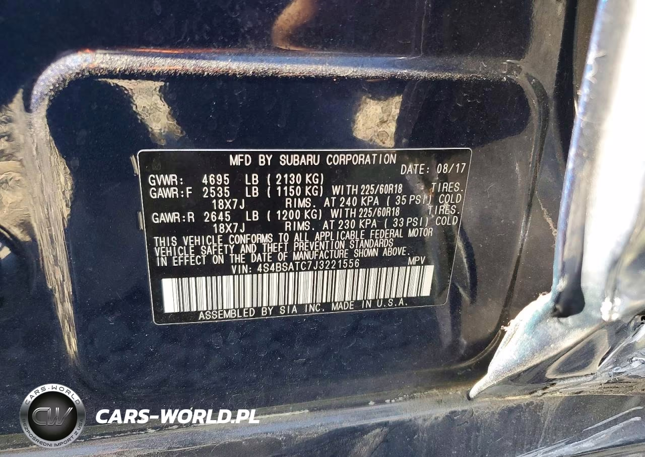 2018 Subaru Outback Touring VIN:4S4BSATC7J3221556 - 14